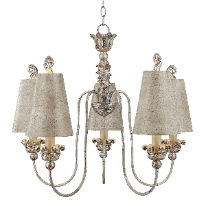 Elstead Remi 5 Licht Kronleuchter - Silber und Gold FB-REMI5