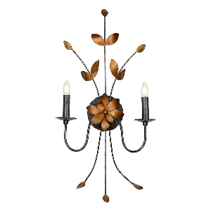 Elstead Simone 2 Light Wandleuchte - Gun Metal und Gold FB-SIMONE2