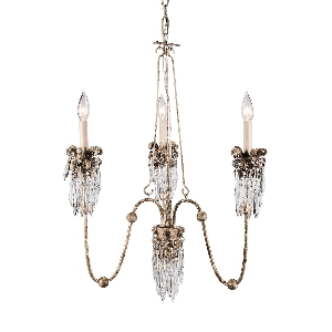 Elstead Venezianischer 3-Kronleuchter - Beige Patina & Gold FB-VENETIAN3