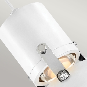 Elstead Brynne 1 Medium LED Pendelleuchte - Nickel poliert - Weiß/Chrom flach FE-BRYNNE-P-FWH