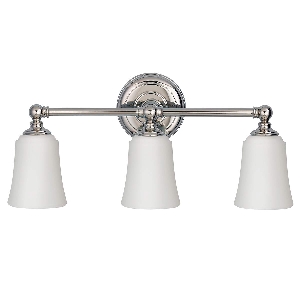 Elstead Huguenot Lake 3 Light Wandleuchte - Poliertes Chrom FE-HUGOLAKE3BATH