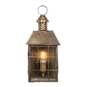 Elstead Hyde Park 1 Licht Wandlaterne - Aged Brass HYDE-PARK-BR