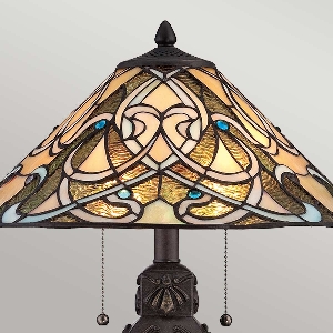 Elstead India 2 Light Tischleuchte - Imperial Bronze QZ-INDIA-TL