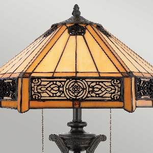 Elstead Indus 2 Light Tischleuchte - Vintage Bronze QZ-INDUS-TL