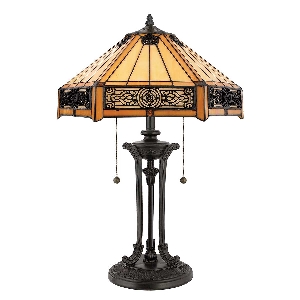 Elstead Indus 2 Light Tischleuchte - Vintage Bronze QZ-INDUS-TL