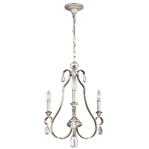DeWitt 3 Kronleuchter - Sunrise Silber von Elstead