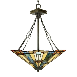 Elstead Hängeleuchte, Pendelleuchten & Hängelampen von Elstead Inglenook 3 Leuchtende Pendelleuchte - B - Valiant Bronze QZ-INGLENOOK-P-B