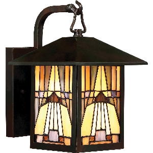 Wandleuchten & Wandlampen für außen von Elstead Inglenook 1 Licht Außenwandlaterne klein - Valiant Bronze QZ-INGLENOOK2-S