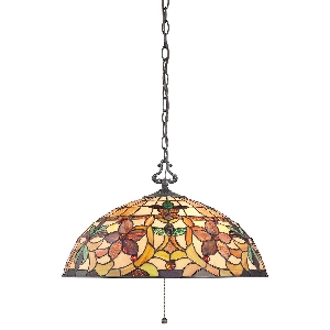 Elstead Kami 3 Leuchtende Pendelleuchte mit 3 Lichtern - Vintage Bronze QZ-KAMI-P
