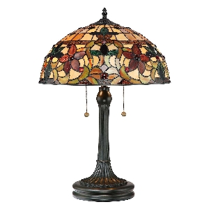 Elstead Kami 2 Light Tischleuchte - Vintage Bronze QZ-KAMI-TL