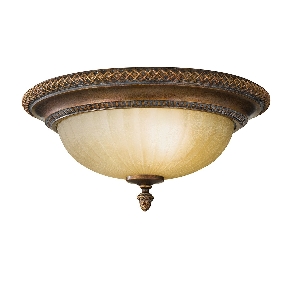  von Elstead Kelham Hall 2 Light Flush - Firenze Gold/British Bronze FE-KELHAM-HALL-F