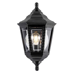 Elstead Kinsale 1 Light Flush Laterne Wandleuchte - Schwarz KINSALE-FLUSH