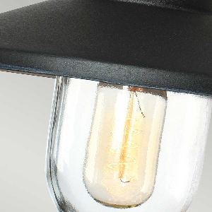 Elstead Klampenborg 1 Licht Wandlaterne - Schwarz KLAMPENBORG-BK