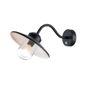Elstead Klampenborg 1 Licht Wandlaterne mit PIR - Schwarz KLAMPENBORG-PIR-BK