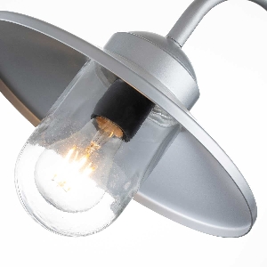 Elstead Klampenborg 1 Licht Wandlaterne mit PIR - Silber KLAMPENBORG-PIR-SIL