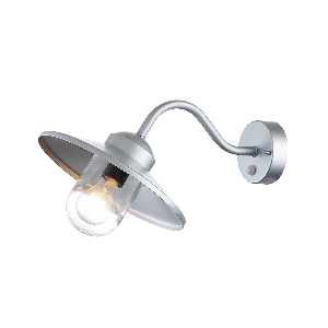 Elstead Klampenborg 1 Licht Wandlaterne mit PIR - Silber KLAMPENBORG-PIR-SIL