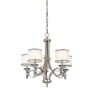 Elstead Lacey 5-Licht-Kronleuchter - Zinn antik KL-LACEY5-AP