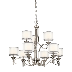 Elstead Lacey 9-Licht-Kronleuchter - Zinn antik KL-LACEY9-AP