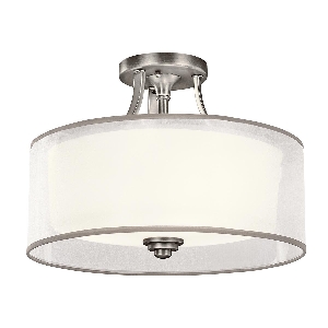 Elstead Lacey 3 Light Small Semi-Flush - Zinn antik KL-LACEY-SF-AP