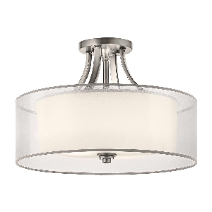 Elstead Lacey 4 Light Semi-Flush - Zinn antik KL-LACEY-SFM-AP