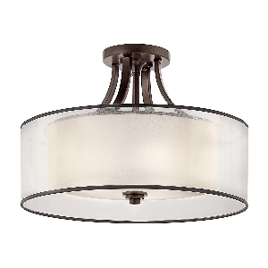 Elstead Lacey 4 Light Semi-Flush - Mission Bronze KL-LACEY-SFM-MB