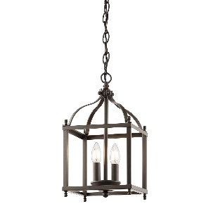 Elstead Larkin 2 Leuchtende Kleine Pendelleuchte - Alte Bronze KL-LARKIN-P-S-OZ