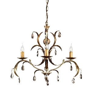 Lily 3 Light Chandelier - Bronze Patina von Elstead