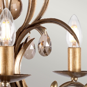 Serie LILY VON ELSTEAD von Elstead von Elstead Lily 5 Light Chandelier - Bronze Patina LL5-ANT-BRZ