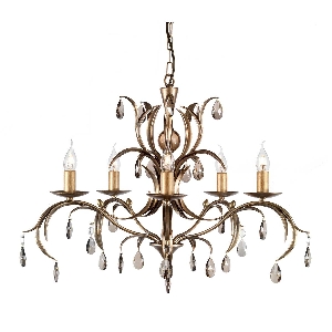 Lily 5 Light Chandelier - Bronze Patina von Elstead