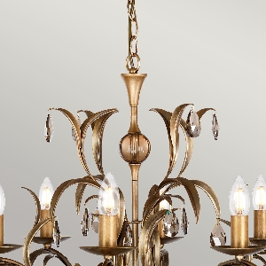 Serie LILY VON ELSTEAD von Elstead von Elstead Lily 8 Light Chandelier - Bronze Patina LL8-ANT-BRZ