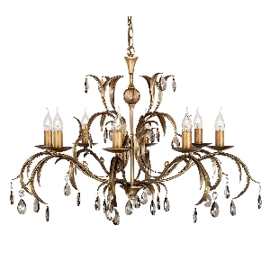 Lily 8 Light Chandelier - Bronze Patina von Elstead