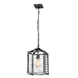 Louvre 1 Light Pendant - Painted Gunmetal von Elstead
