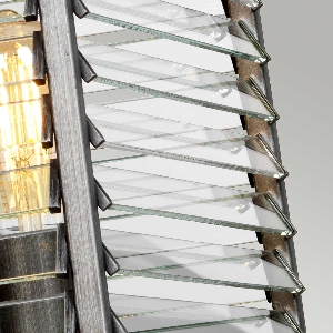 Serie LOUVRE VON ELSTEAD von Elstead von Elstead Louvre 4 Light Pendant - Painted Gunmetal LOUVRE-4P