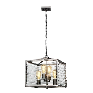 Louvre 4 Light Pendant - Painted Gunmetal von Elstead