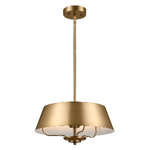 Luella 3lt Duo-Mount Pendant - Brushed Natural Brass von Elstead