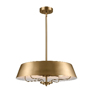 Hängeleuchte, Pendelleuchten & Hängelampen von Elstead Luella 4lt Duo-Mount Pendant - Brushed Natural Brass KL-LUELLA-4P-BNB