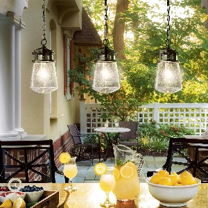 Hängeleuchten & Deckenlampen für außen von Elstead Lyndon 1 Light Small Chain Lantern - Architectural Bronze KL-LYNDON8-S-AZ