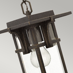 Hängeleuchten & Deckenlampen für außen von Elstead Manhattan 1 Light Chain Lantern - Oil Rubbed Bronze HK-MANHATTAN8-S