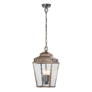 Mansion House 3 Light Chain Lantern - Aged Brass von Elstead