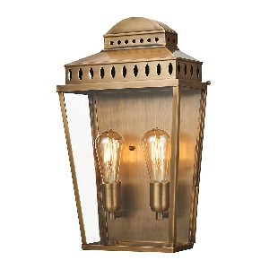 Mansion House 1 Light Large Wall Lantern - Aged Brass von Elstead