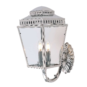 Mansion House 3 Light Wall Lantern - Polished Nickel von Elstead