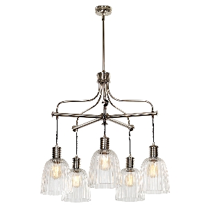 Douille 5 Light Chandelier - Polished Nickel von Elstead