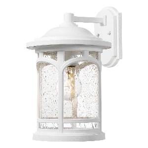 Serie MARBLEHEAD VON ELSTEAD von Elstead von Elstead Marblehead 1 Light Medium Wall Lantern - White QZ-MARBLEHEAD-M-WHT