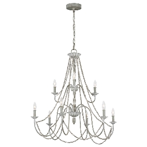 Maryville 9 Light Chandelier - Washed Grey von Elstead