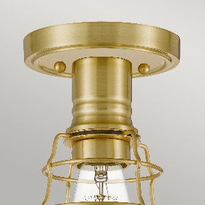 Elstead Deckenleuchten & Deckenlampen von Elstead Mixon 1 Light Semi-Flush - Brushed Brass QZ-MIXON-SF-BB