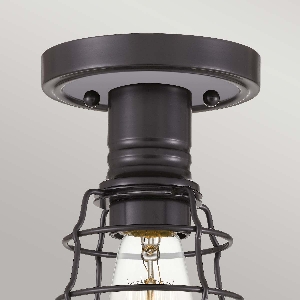 Elstead Deckenleuchten & Deckenlampen von Elstead Mixon 1 Light Semi-Flush - Palladian Bronze QZ-MIXON-SF-PN