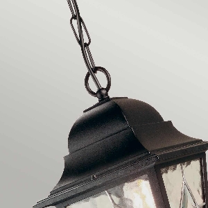 Hängeleuchten & Deckenlampen für außen von Elstead Norfolk 1 Light Chain Lantern - Black NR9-BLK
