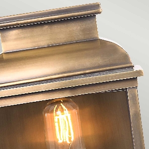 Elstead Old Bailey 1 Light Wall Lantern - Aged Brass OLD-BAILEY-BR