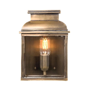 Elstead Old Bailey 1 Light Wall Lantern - Aged Brass OLD-BAILEY-BR