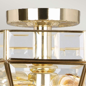 Elstead Old Park 2 Light Semi-Flush - Polished Brass OLD-PARK-PB